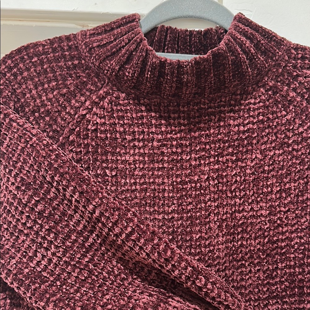Women's Chenille Mock Neck Sweater - Picture 2 of 2